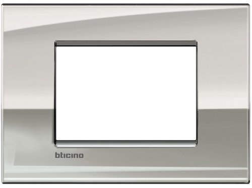 Рамка прямоугольная Legrand BTicino LivingLight 3 мод Паладий  картинка